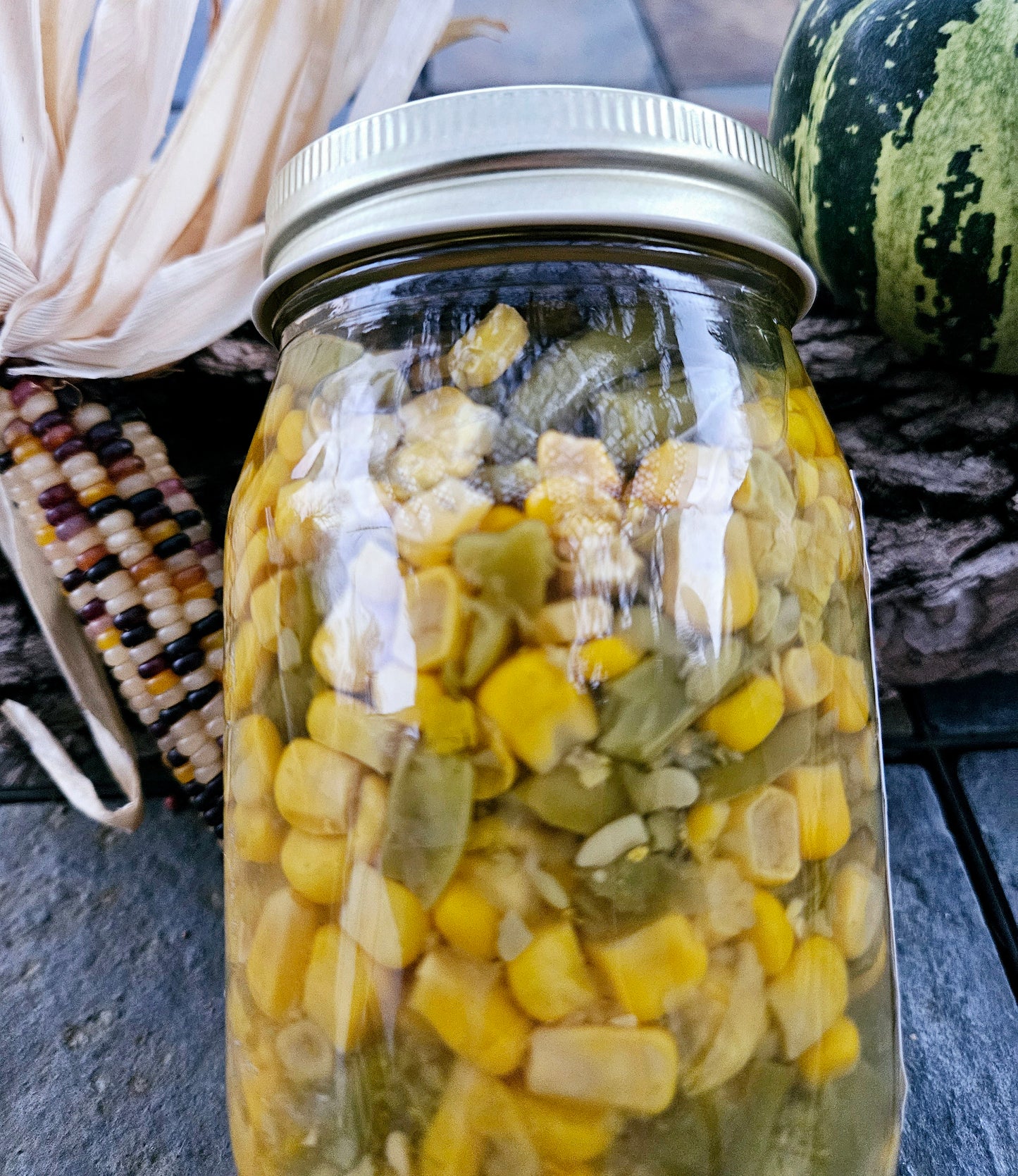 Fresh Pickled Green Beans and Corn